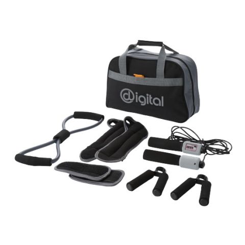 Go4It 9-Piece Fitness Kit Grey - Black | Without Branding