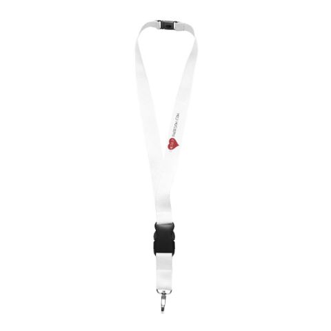 Lanyard With Detachable Buckle White | 1 - Colour Screen Print
