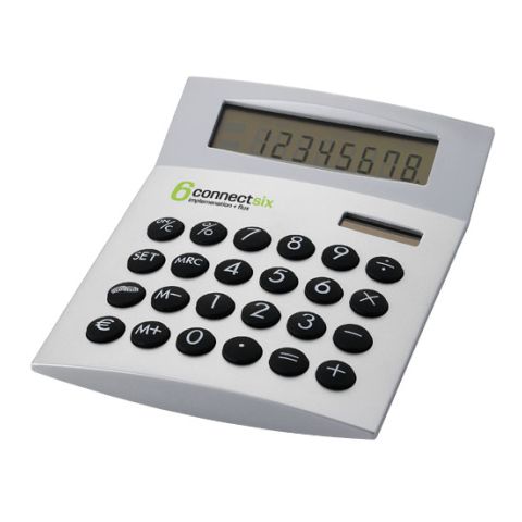 Face-It Desk Calculator Silver | Without Branding