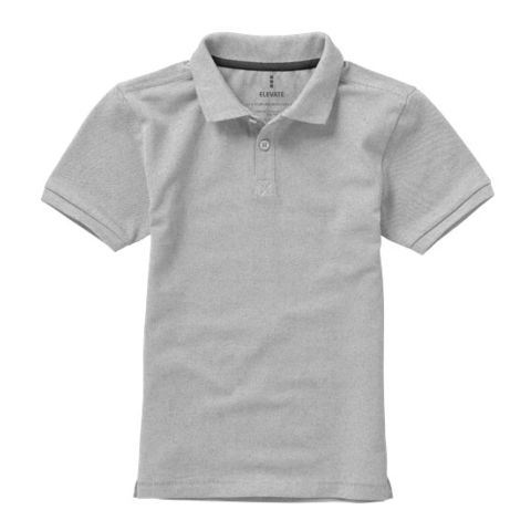 Calgary Short Sleeve Kids Polo Light Grey | Without Branding