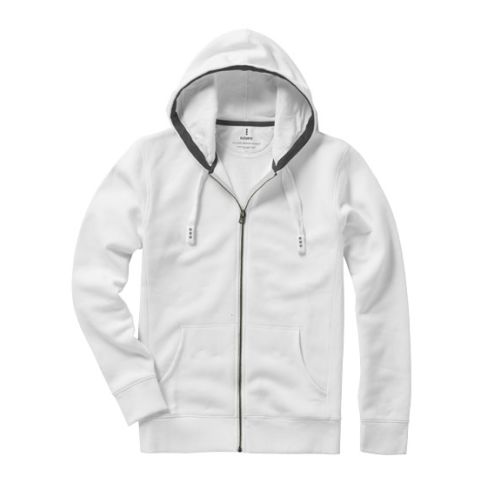 Arora Hooded Full Zip Sweater White | Without Branding