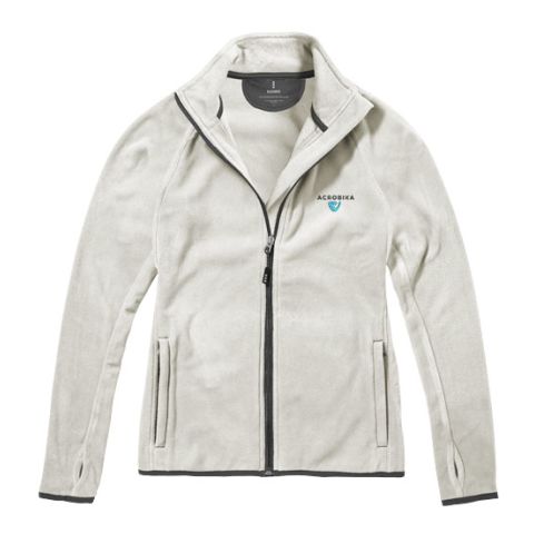 Brossard Micro Fleece Full Zip Ladies Jacket Light Grey | Without Branding