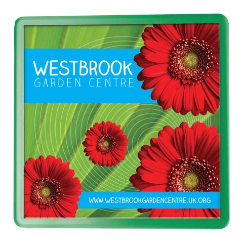 Square Plastic Insert Coaster Clear | Plain