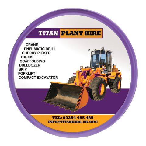 Round Plastic Insert Coaster Clear | Plain