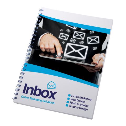 Desk-Mate with Wire Bound Cover A4 White | plain cover | Plain pad