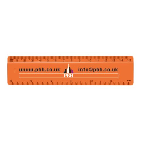 15cm/6” Solid Plastic Ruler White | Plain