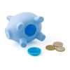 Plastic Piggy Bank Light Blue | Without Branding