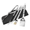 4Pc Barbecue Set Black | 1-Colour Transfer Print