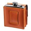 6Oz Stainless Steel Hip Flask Brown | 1-Colour Pad Print
