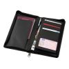 Leather Charles Dickens Zipper Travel Wallet Black | 1-Colour Pad Print