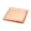 Disposable Rain Poncho With Pouch Transparent - Orange | Without Branding