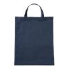 BIO Cotton Bag 38x42 cm Short Handle Navy Blue | No Branding | No Branding
