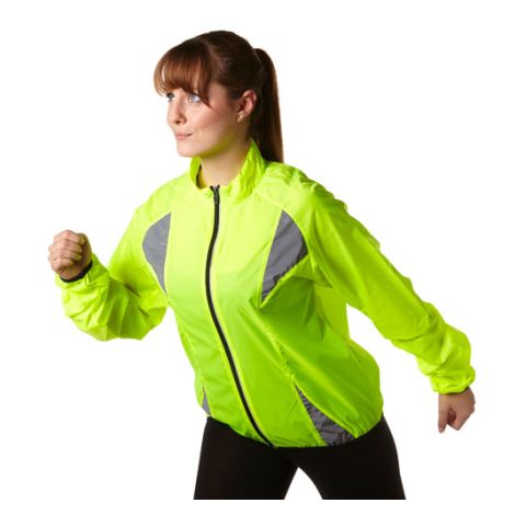 Nylon (190T) Fluorescent Runners Jacket Yellow | 1-Colour Screen Print