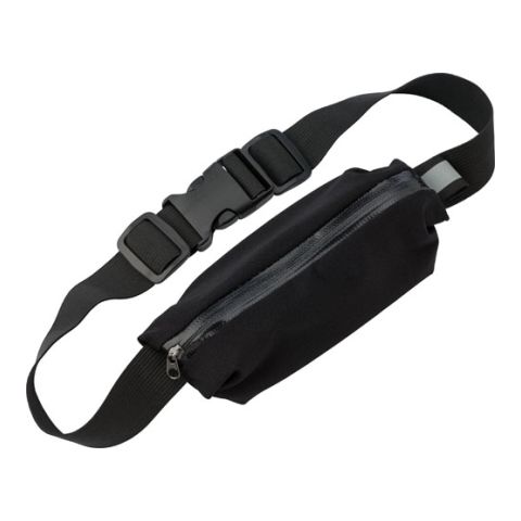 Neoprene Zippered, Waist Bag Black | Without Branding