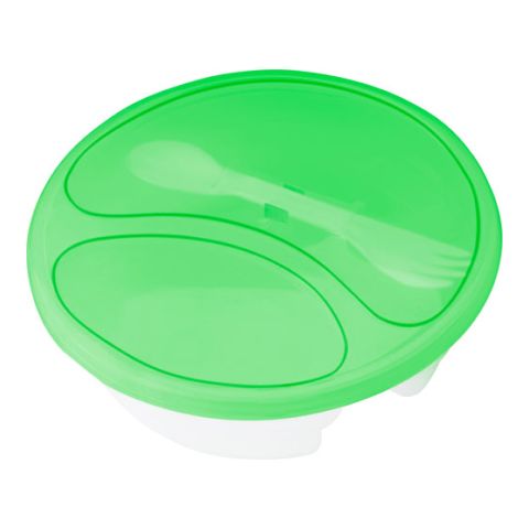 Plastic Round Salad Box Light Green | Without Branding