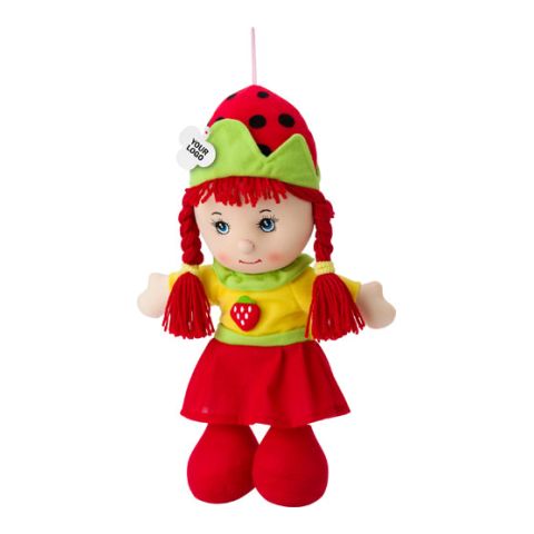 Cotton Stuffed, Girl Shaped Doll Colourful | 1-Colour Pad Print