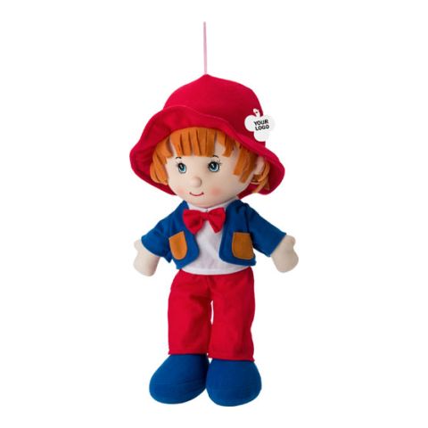 Cotton Stuffed, Boy Shaped Doll Colourful | 1-Colour Pad Print