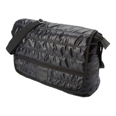 Polyester 240D Messenger Bag Black | 1-Colour Screen Print