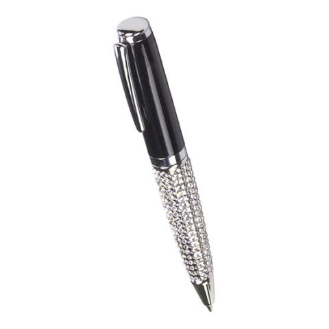 Charles Dickens Swarovski Twist Action Ball Pen Black | Laser Engrave