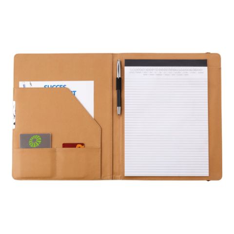 A4 Cork Portfolio Brown | 1-Colour Pad Print