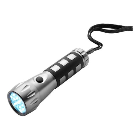 Torch With 17 LED Lights Black - Silver | 1-Colour Pad Print