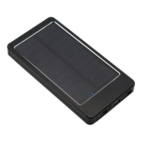 Aluminium Solar Charger Black | 1-Colour Pad Print