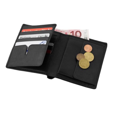 Leather Charles Dickens Wallet Black | 1-Colour Pad Print