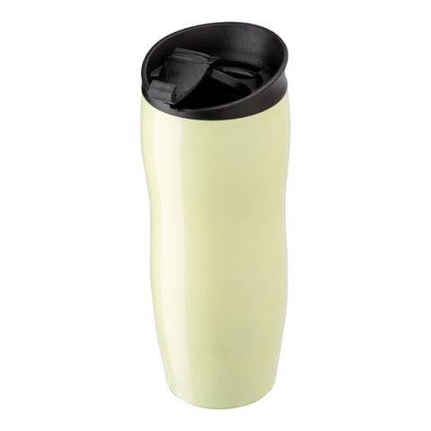 Stainless Steel, Double Walled Vacuum Travel Mug Yellow | 1-Colour Pad Print