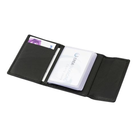Leather Charles Dickens Business Card Holder Black | 1-Colour Pad Print
