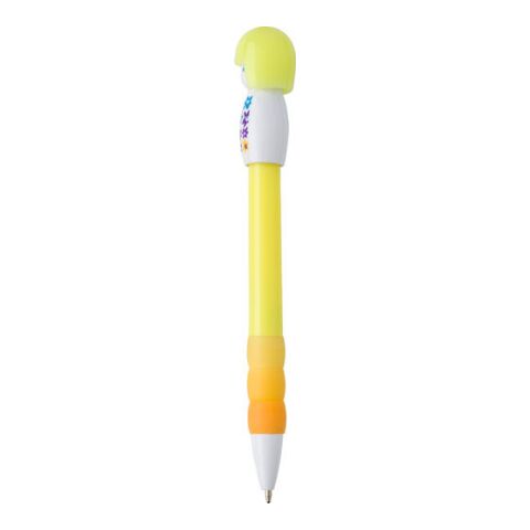 Plastic Ball Pen With A Girl Figure Yellow | Without Branding