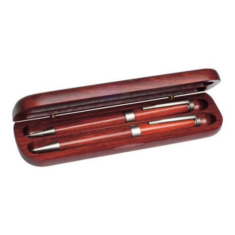 Rosewood Pen Set Brown | 1-Colour Screen Print