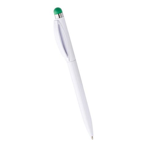 Plastic, Twist Action Ball Pen With Stylus Green | Without Branding