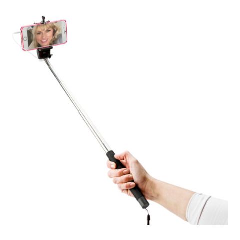 ABS Telescopic Selfie Stick Black | 1-Colour Pad Print