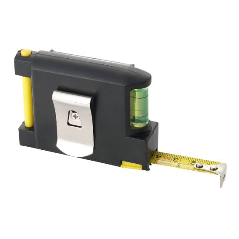 2m Measuring Tape With Level Yellow - Black | Without Branding