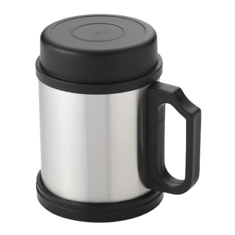Barstow Insulating Mug Black - Silver | Without Branding