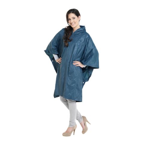 Adjustable Poncho With Pouch Navy Blue | 1 Colour Pad Print