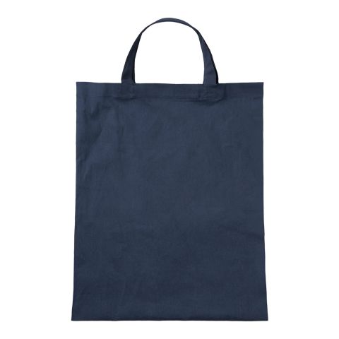 BIO Cotton Bag 38x42 cm Short Handle Navy Blue | No Branding | No Branding