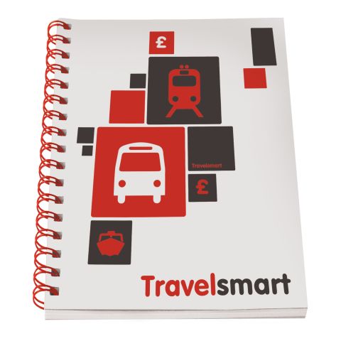 Desk-Mate with Wire Bound Cover A4 White | plain cover | Plain pad