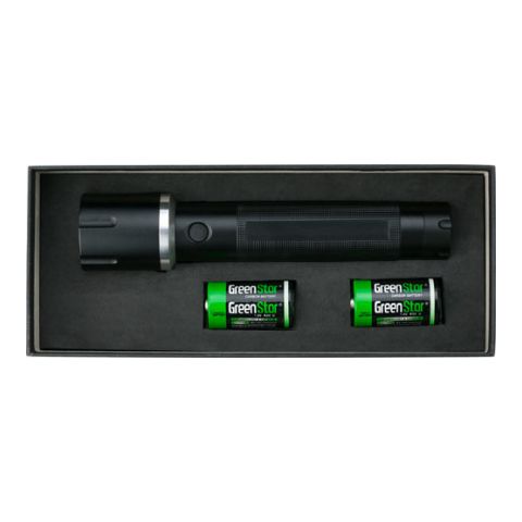Aluminium Torch, With A 3W Bulb Black | 1-Colour Pad Print