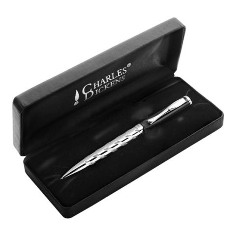 Charles Dickens Metal Ball Pen Black | 1-Colour Pad Print