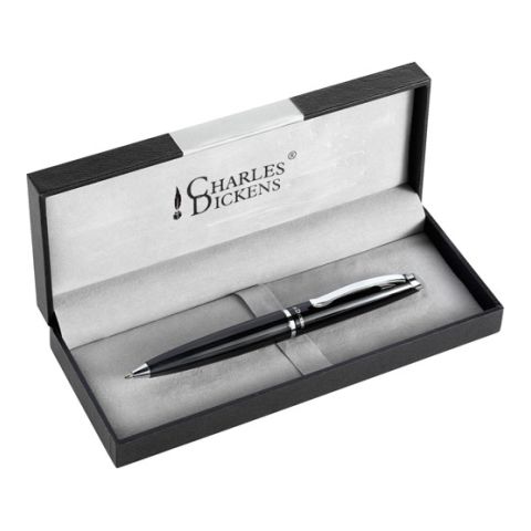 Charles Dickens Metal Ball Pen Black | Laser Engrave