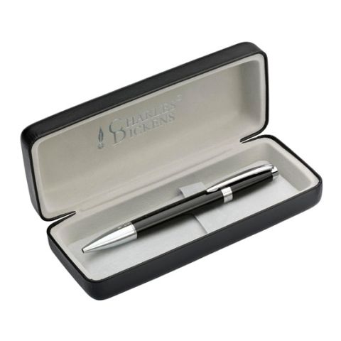 Charles Dickens Metal Twist Action Ball Pen Black | 1-Colour Pad Print