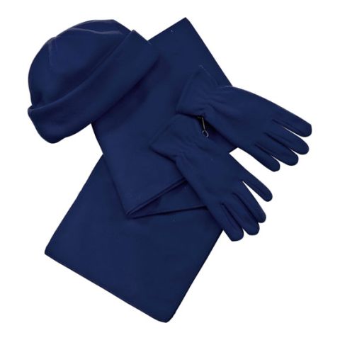Polar Fleece Hat, Scarf &amp; Gloves Medium Blue | Without Branding