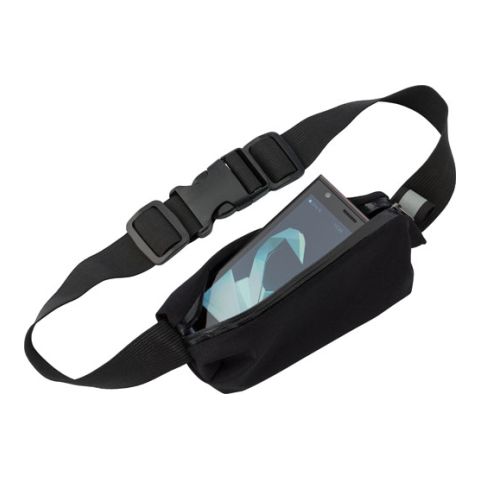 Neoprene Zippered, Waist Bag Black | Without Branding