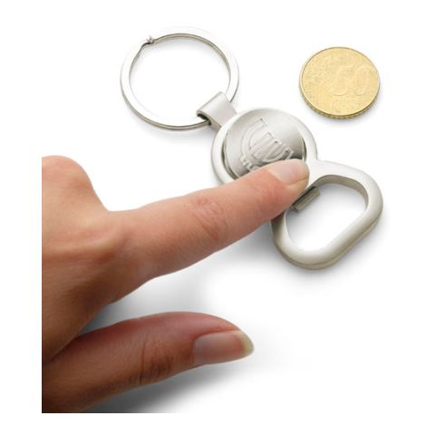 Key Holder, Euro Trolley Disc Silver | Without Branding