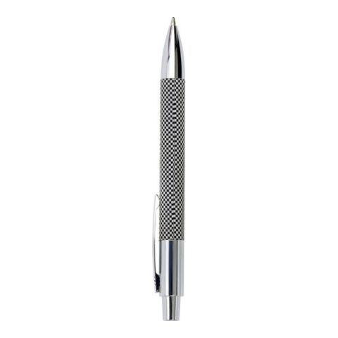 Metal Ball Pen Black - White | 1-Colour Pad Print