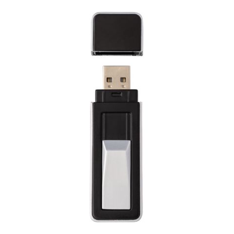 Zinc Alloy USB Lighter Black - Silver | 1-Colour Pad Print