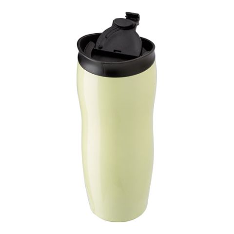 Stainless Steel, Double Walled Vacuum Travel Mug Yellow | 1-Colour Pad Print
