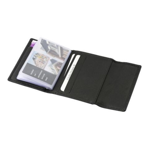 Leather Charles Dickens Business Card Holder Black | 1-Colour Pad Print
