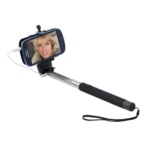 ABS Telescopic Selfie Stick Black | 1-Colour Pad Print